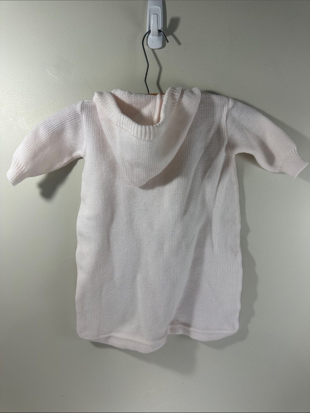Vintage Class Club Baby Pink Knit Sweater Hooded Sack for Infants - Picture 4 of 4